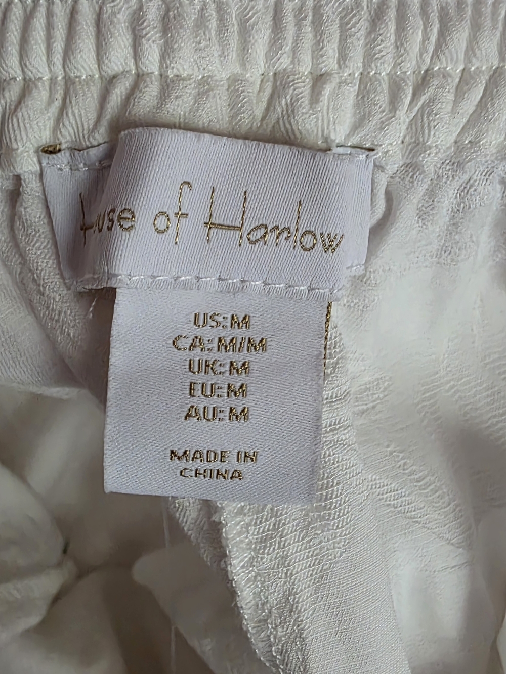 House of Harlow Wide-Leg Chic Boho Pants White Medium - Picture 2 of 8